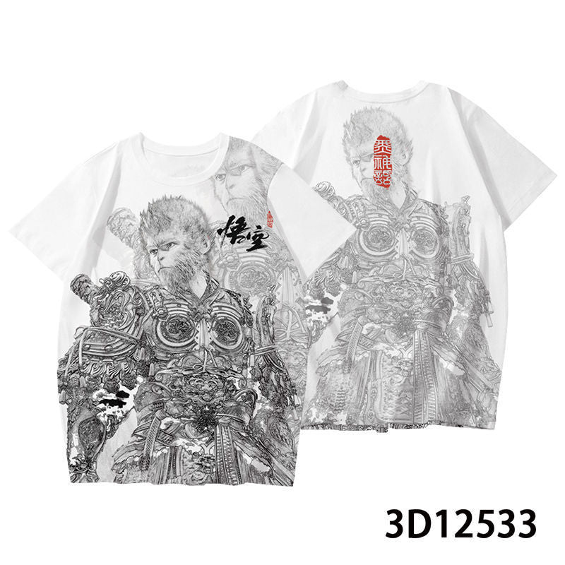 3D Print T-shirt Game Black Myth Wukong Tops Men Women Fashion