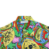GUILTYPARTIES TIGER 24ss sci-fi graffiti, rayon casual, Hawaiian short-sleeved shirt