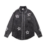 Long Sleeved College Style Denim Vintage