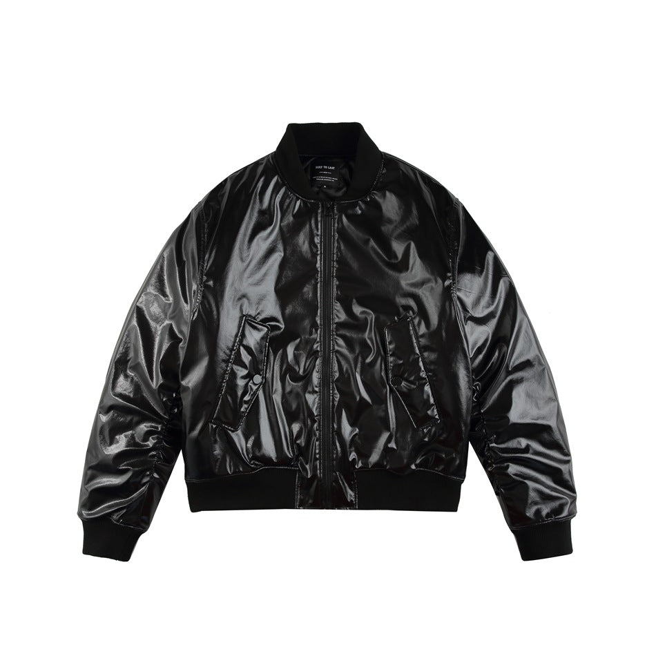 Unisex Coat PU Leather Cool Coat