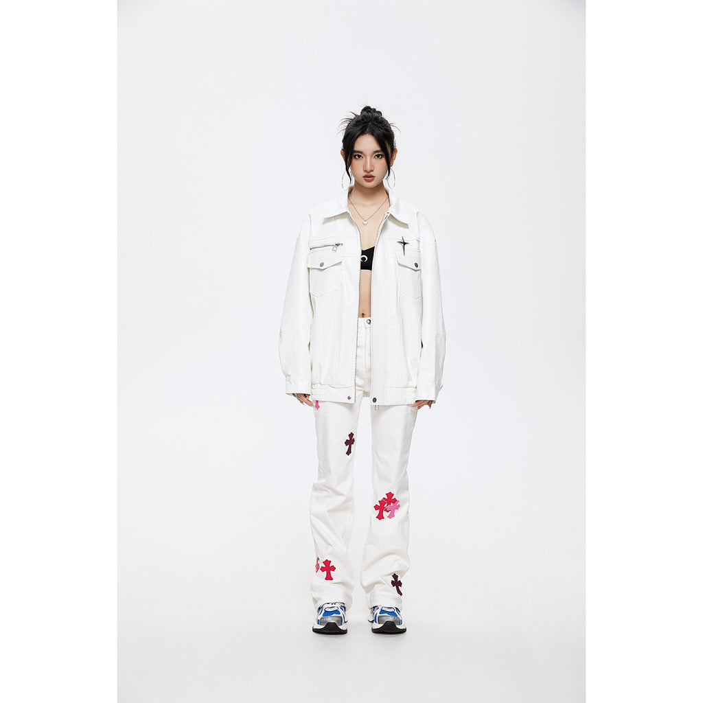 Unisex Pu Jacket Rock Biker's Leather Jacket