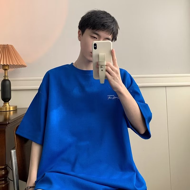 Men T Shirt Sunset Landscape Painting Pure Cotton Vibe