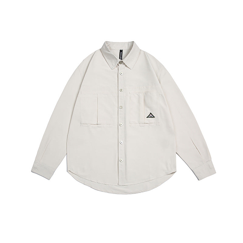 Unisex Shirt Vintage Men's Large Loose Pockets Coat