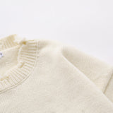 Men Sweater Simple Handmade Ripped round Neck Sweater Loose