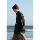 Unisex Shirt Flannel Plaid Shirt All Cotton Loose