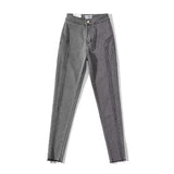 Women Jeans Stretch Slim Fit Burrs