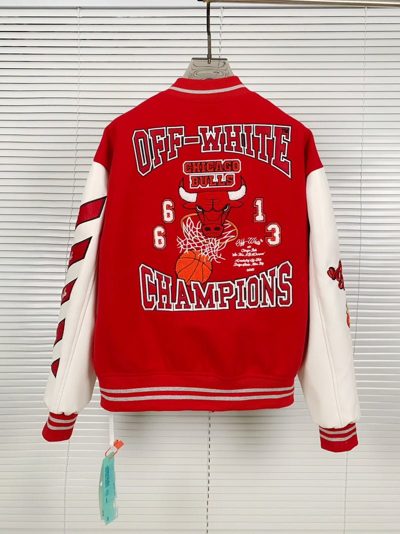 NBA Jacket with All Teams Patches Ow Co-Branded NBA Team Series Baseball Uniform