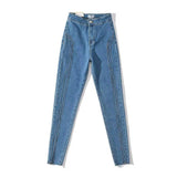 Women Jeans Stretch Slim Fit Burrs
