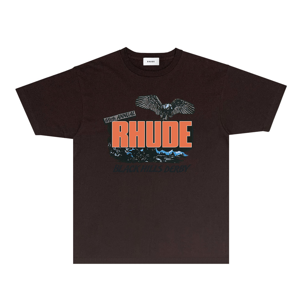 Rhude T Shirts Printed Trendy Pure Cotton