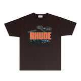 Rhude T Shirts Printed Trendy Pure Cotton