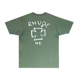 Rhude T Shirts Printed Trendy Pure Cotton