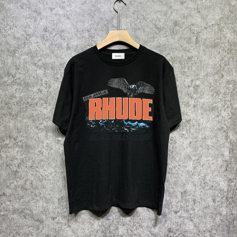 Rhude T Shirts Printed Trendy Pure Cotton