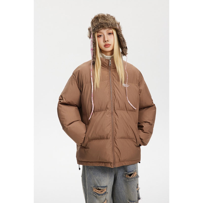 Unisex Coat Vintage Stand Collar Winter Loose Thick