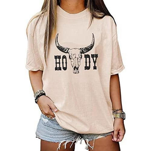 CM C&M WODRO Oversized Country Graphic Tees for Women