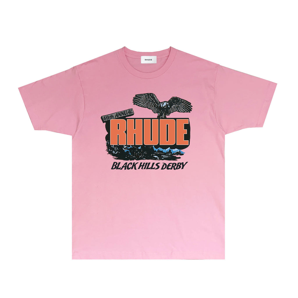 Rhude T Shirts Printed Trendy Pure Cotton