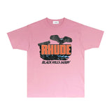 Rhude T Shirts Printed Trendy Pure Cotton
