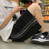 Men Beach Shorts Summer Fashion Casual Zipper Split