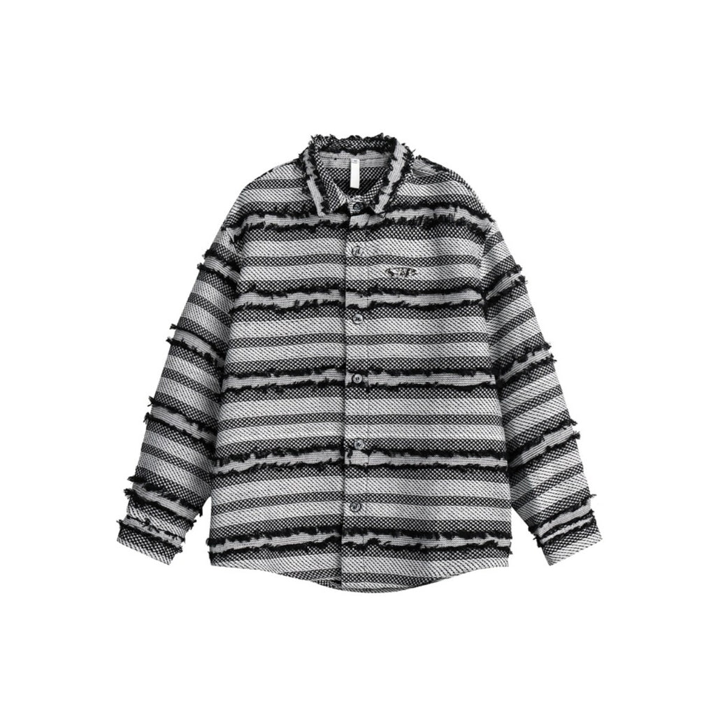 Unisex Shirt Vintage Striped Long Sleeve Shirt