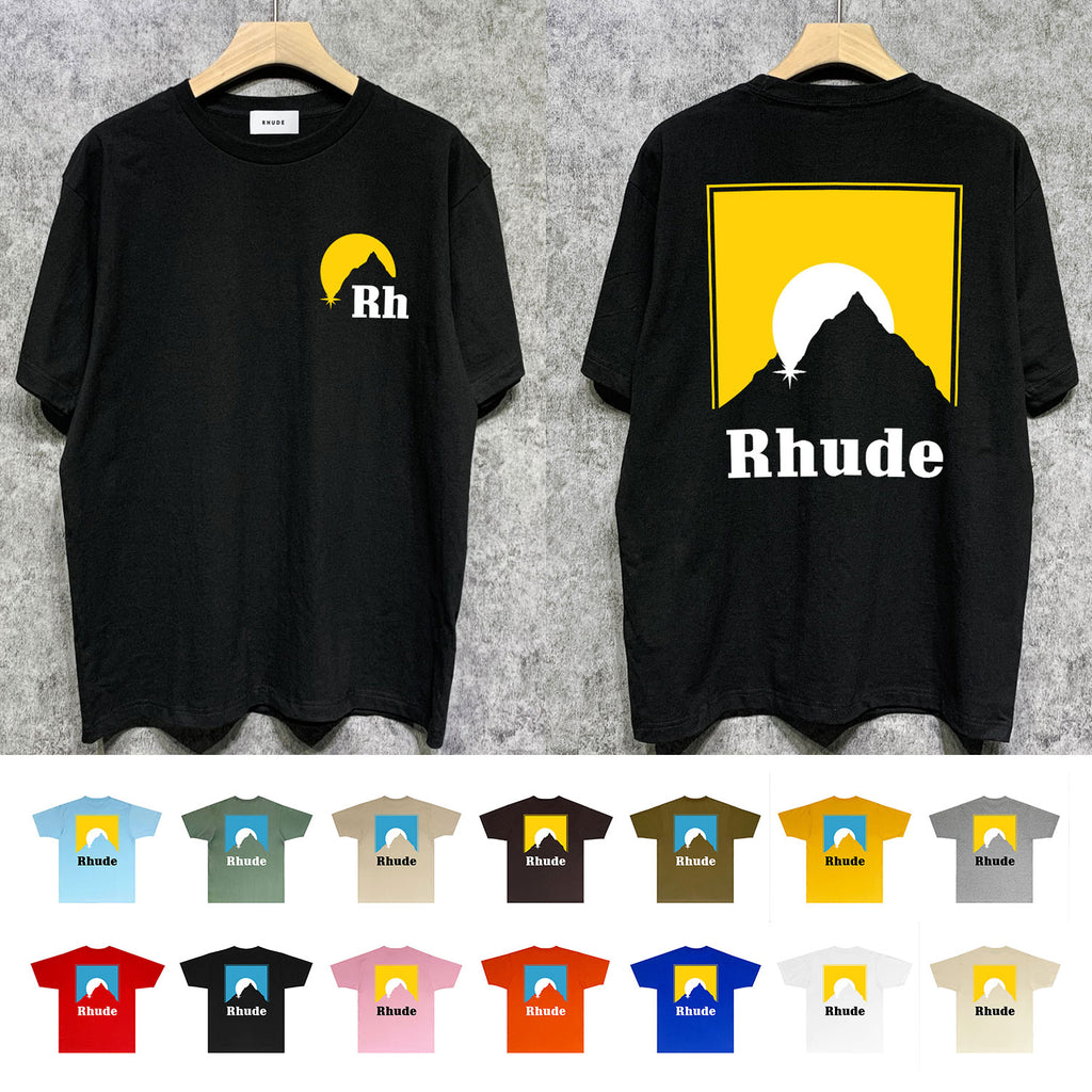 Rhude T Shirts Printed Trendy Pure Cotton