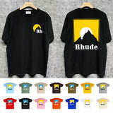 Rhude T Shirts Printed Trendy Pure Cotton