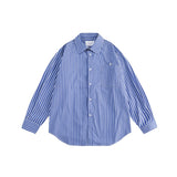 Unisex Shirt Cityboy Striped Loose Casual Long Sleeves Shirt