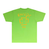 Rhude T Shirts Printed Trendy Pure Cotton