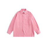 Unisex Shirt Vintage Oxford Loose Casual Long Sleeves Shirt