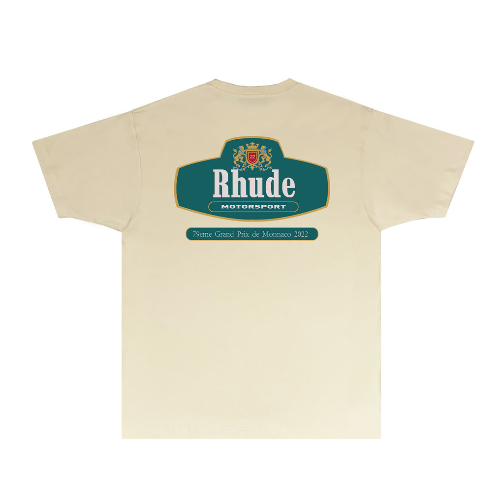 Rhude T Shirts Printed Trendy Pure Cotton