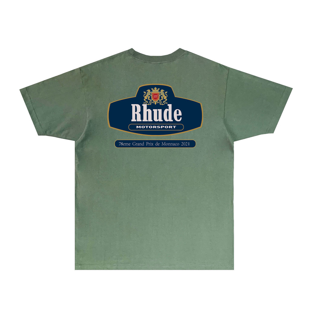 Rhude T Shirts Printed Trendy Pure Cotton