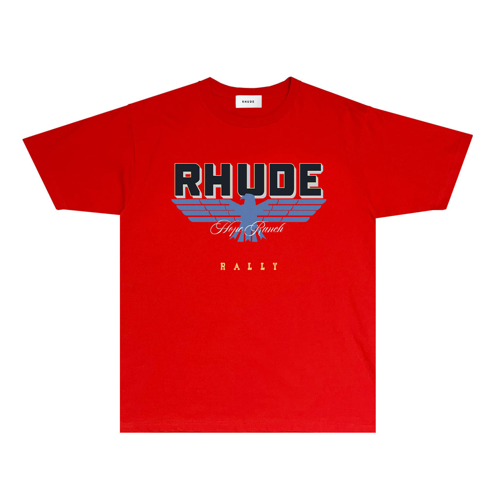 Rhude T Shirts Printed Trendy Pure Cotton