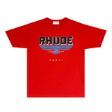 Rhude T Shirts Printed Trendy Pure Cotton
