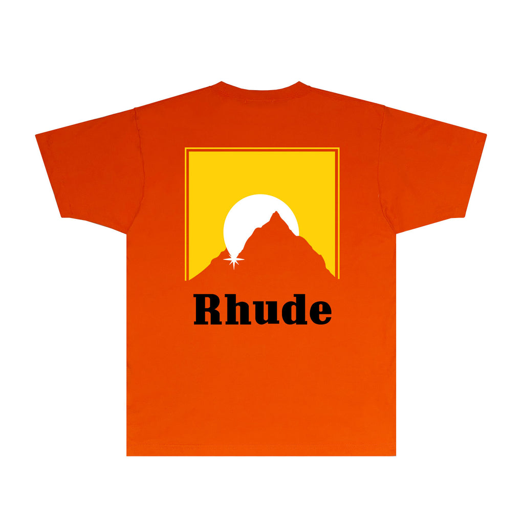 Rhude T Shirts Printed Trendy Pure Cotton