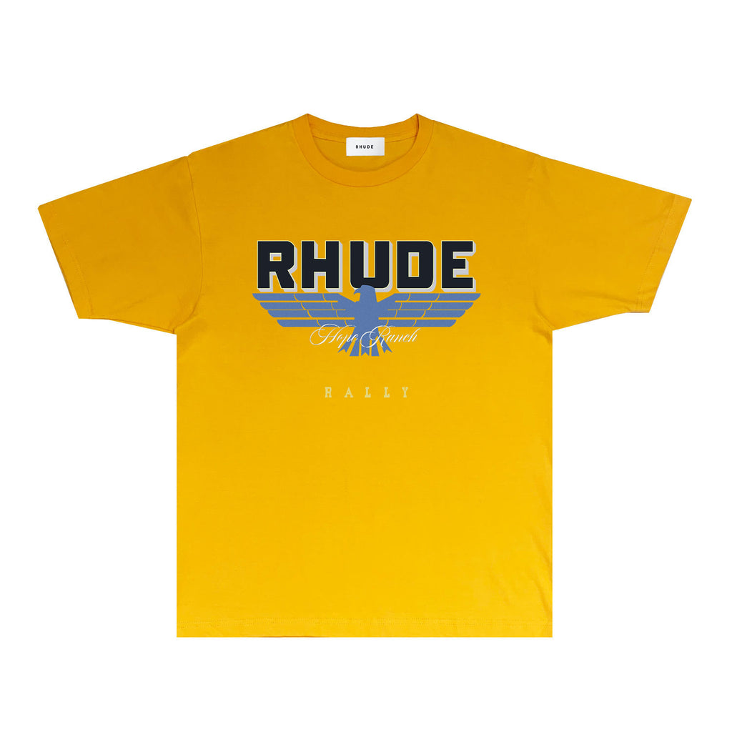 Rhude T Shirts Printed Trendy Pure Cotton