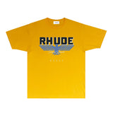 Rhude T Shirts Printed Trendy Pure Cotton