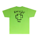 Rhude T Shirts Printed Trendy Pure Cotton