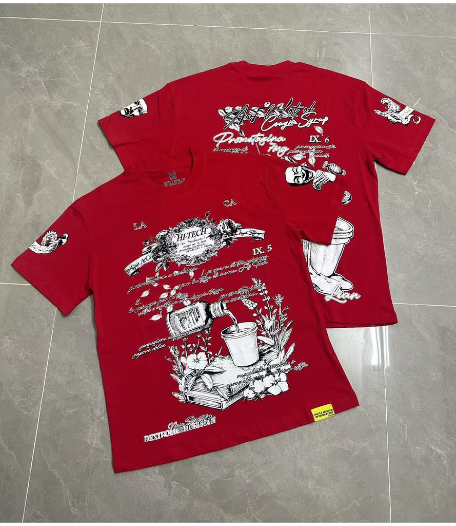 Cough Syrup T Shirts Direct Injection Hot Diamond Short Sleeves