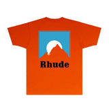 Rhude T Shirts Printed Trendy Pure Cotton