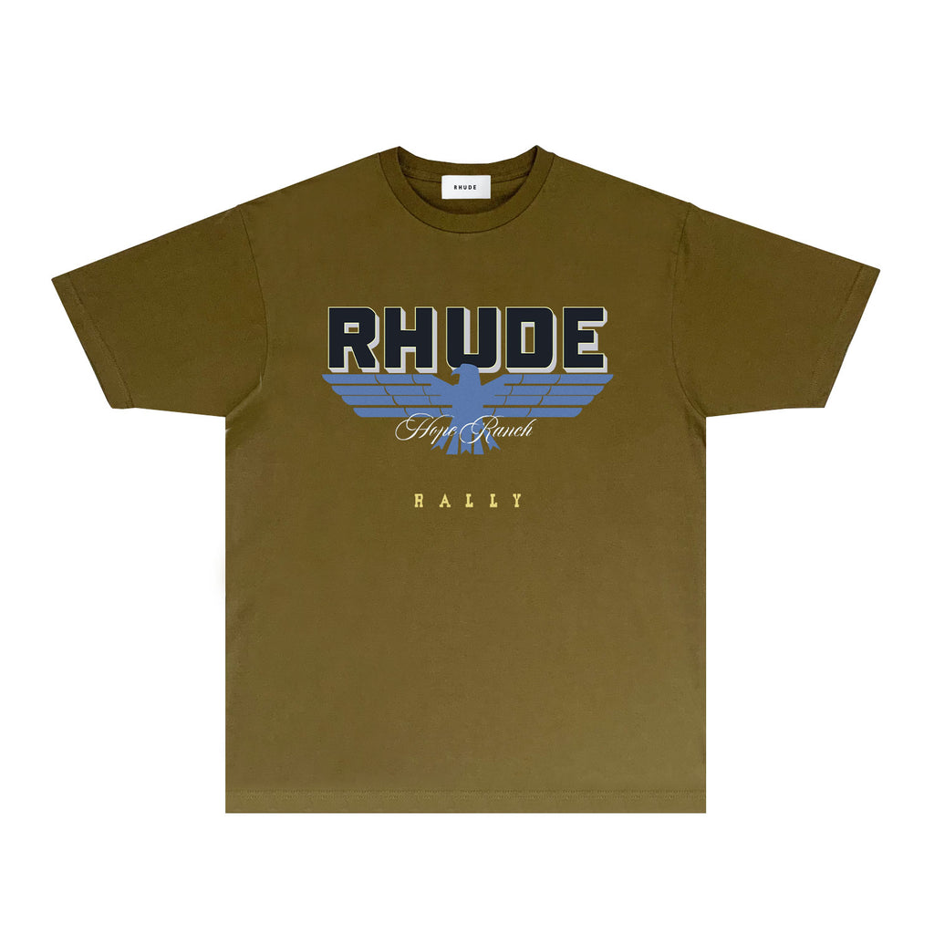 Rhude T Shirts Printed Trendy Pure Cotton