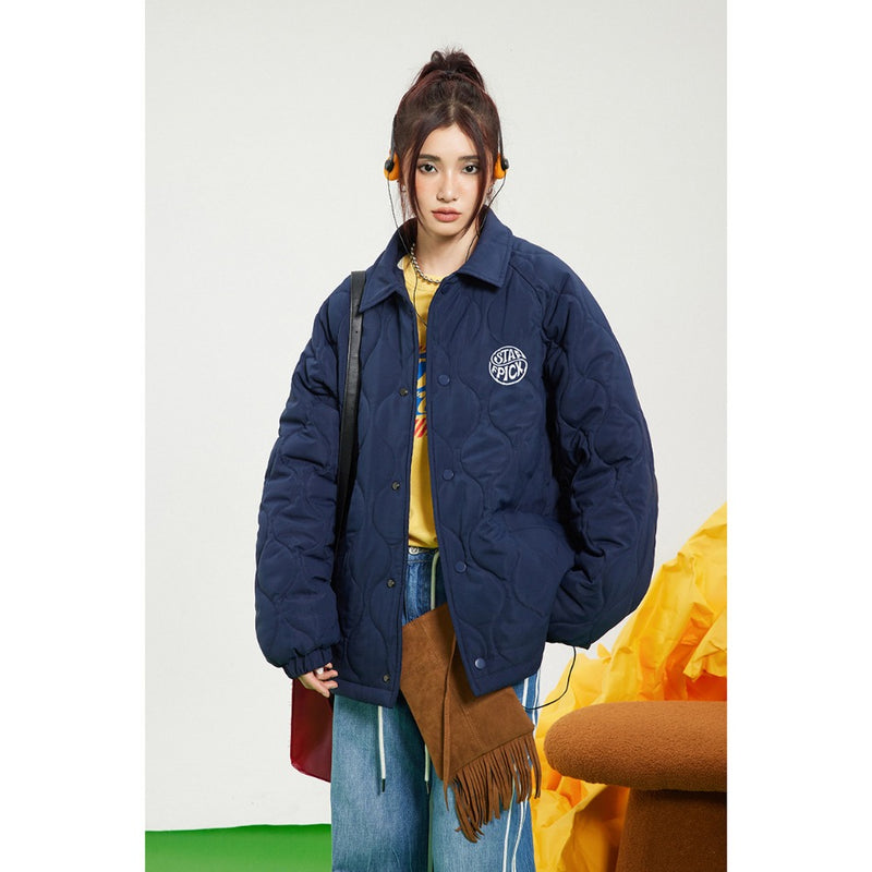 Unisex Coat Winter Couple Lightweight Cotton-Padded Jacket