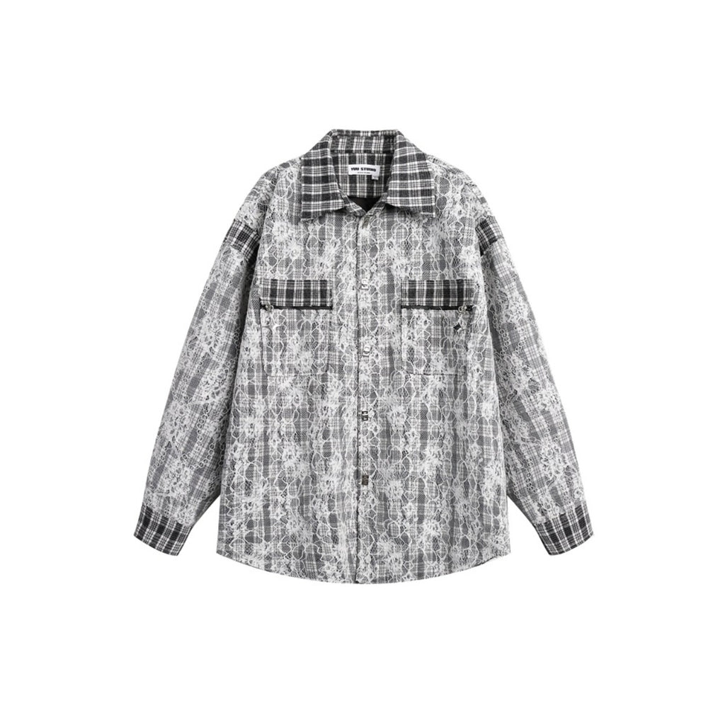 Unisex Shirt Plaid Long Sleeve Coat