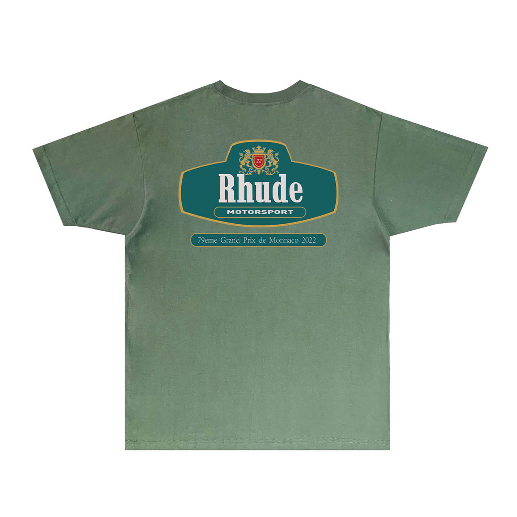 Rhude T Shirts Printed Trendy Pure Cotton