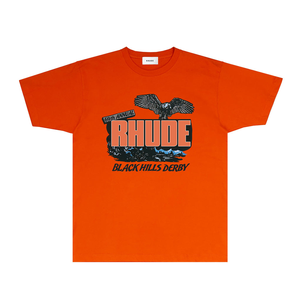 Rhude T Shirts Printed Trendy Pure Cotton