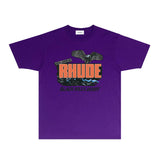 Rhude T Shirts Printed Trendy Pure Cotton