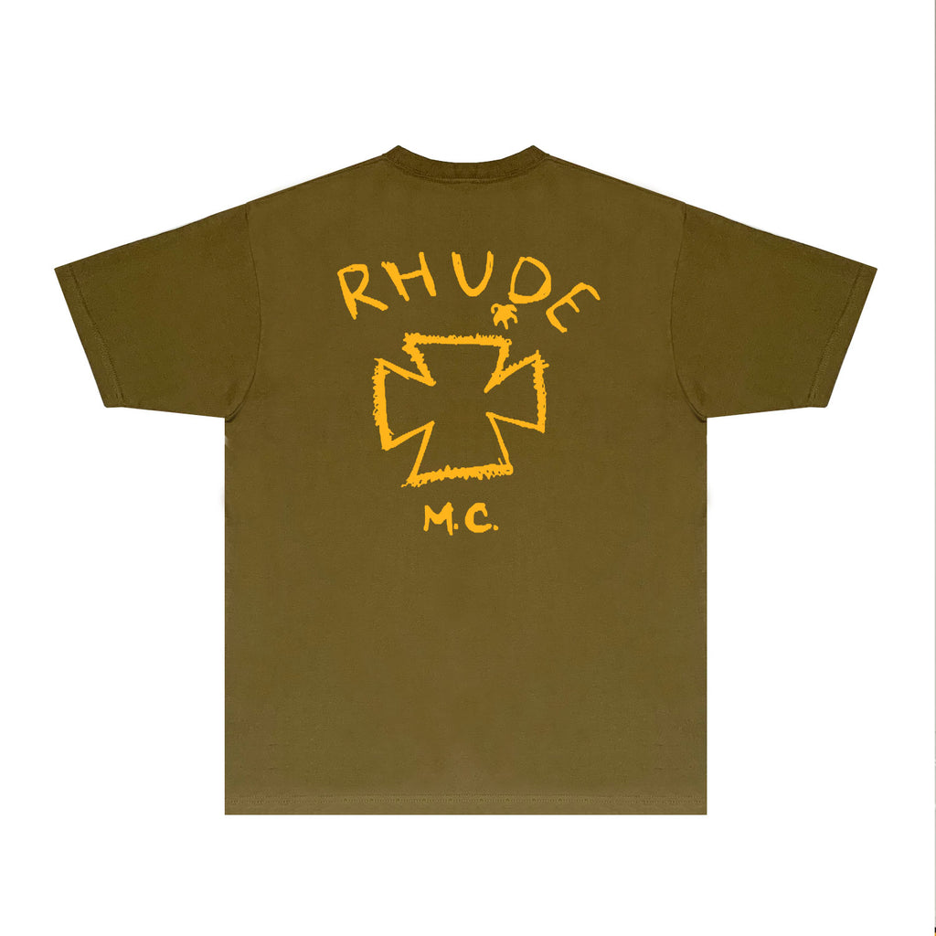 Rhude T Shirts Printed Trendy Pure Cotton