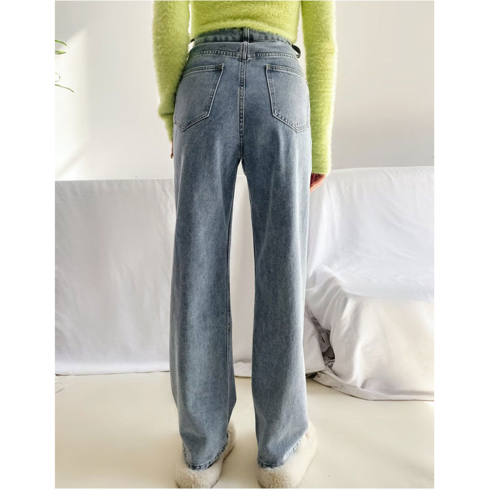 Women Jeans Loose Personality Design