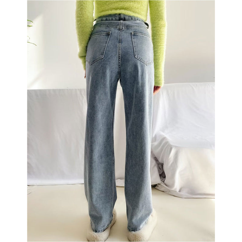 Women Jeans Loose Personality Design