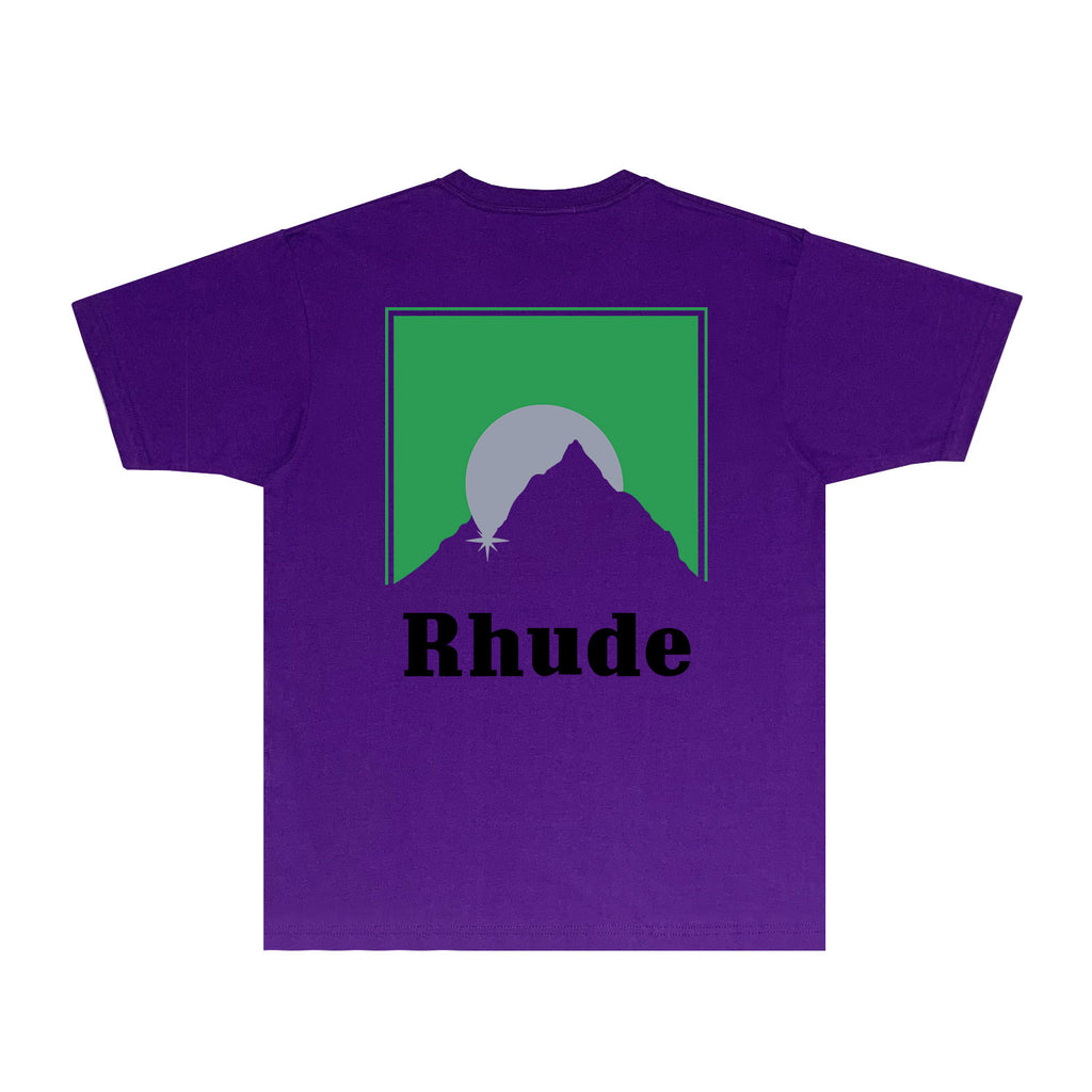 Rhude T Shirts Printed Trendy Pure Cotton