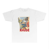 Rhude T Shirts Printed Trendy Pure Cotton