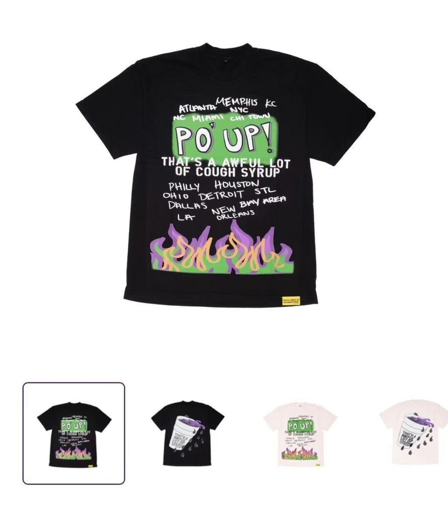 Cough Syrup T Shirts Direct Injection Hot Diamond Short Sleeves