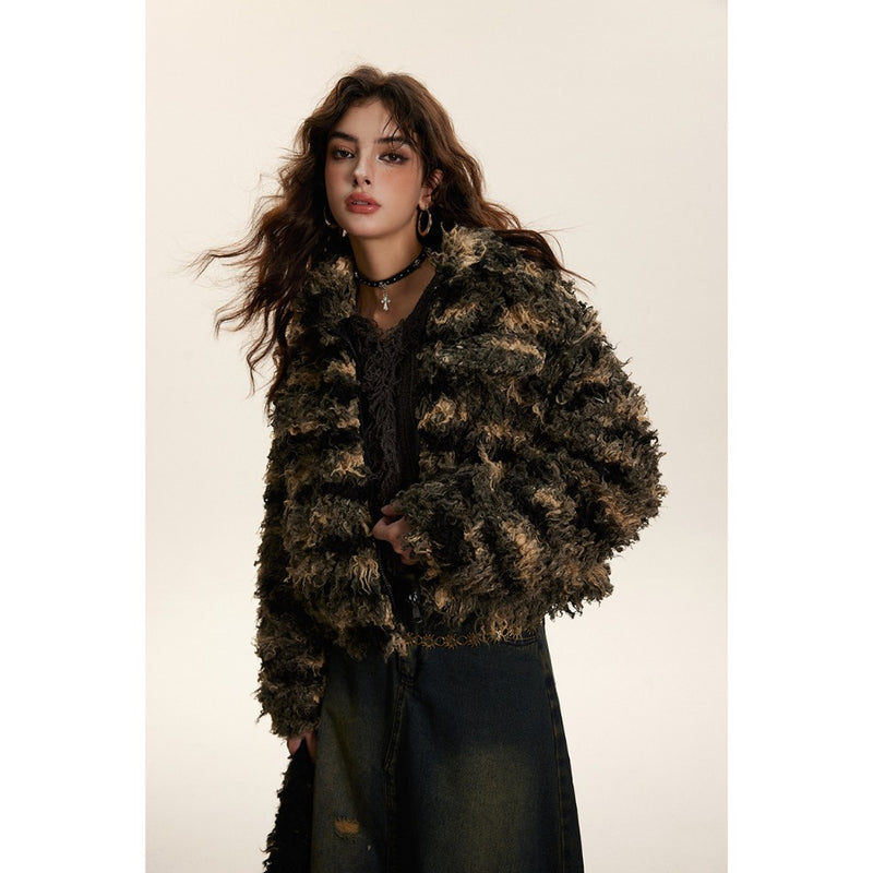 Unisex Coat Socialite Style Plush Coat